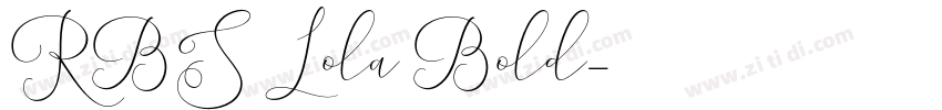 RBS Lola Bold字体转换